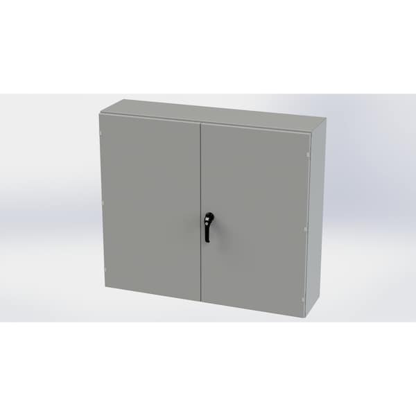 3 Point Latch with Padlock Handle Electrical Enclosures, 42 in H, 12 in D, 48 in W, NEMA 3R, 12, 13